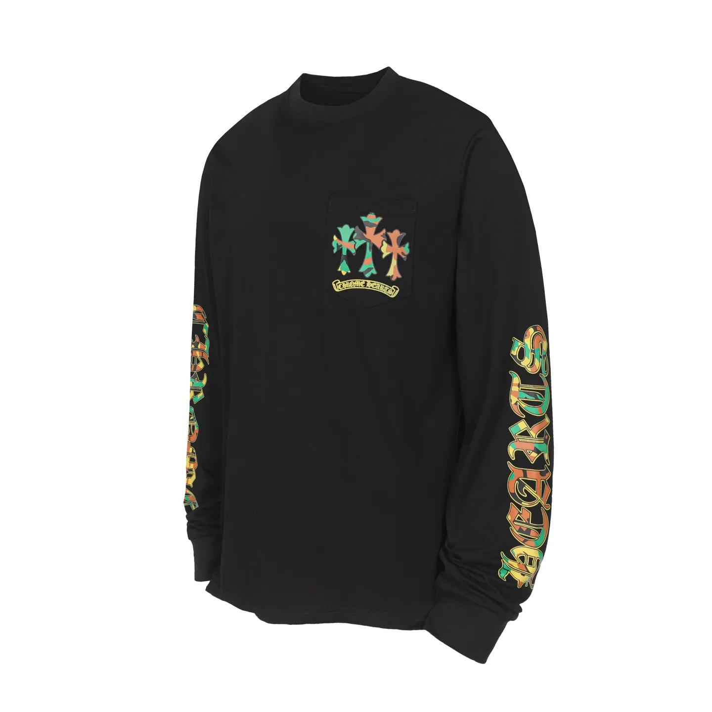 P160 K2143 cross-border model, please do not place an order if you pursue quality. -Chrome Hearts/Chrome Hearts Sanskrit horseshoe printed popular long-sleeved T-shirt -High weight, high density and high quality. The wool is soft, delicate and skin-friendly. It feels soft and silky. It has excellent warmth and skin-friendly properties.